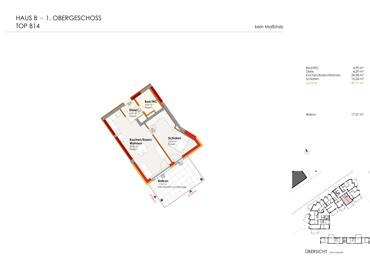 Wohnen für Generationen 4 - 73 neue Eigentumswohnungen in Leumühle/Pupping - Top B14