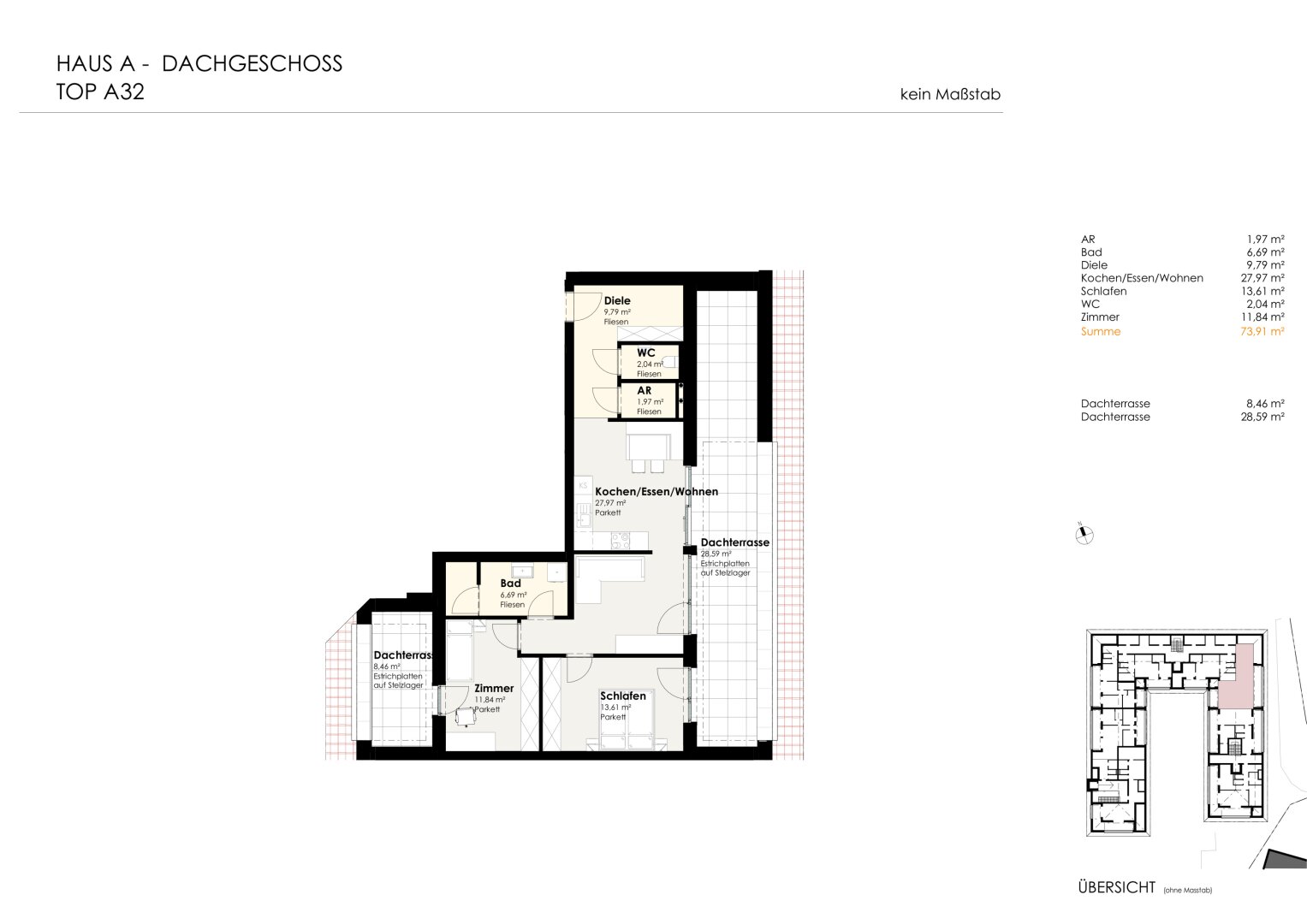 Wohnen für Generationen 4 - 73 neue Eigentumswohnungen in Leumühle/Pupping - Top A32