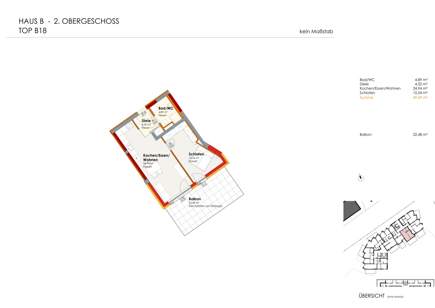 Wohnen für Generationen 4 - 73 neue Eigentumswohnungen in Leumühle/Pupping - Top B18