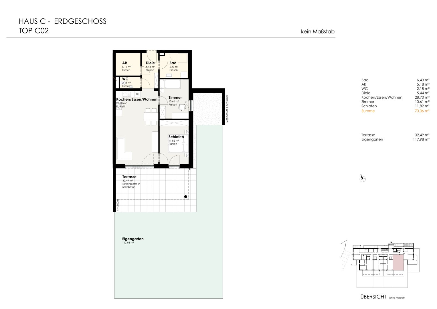 Wohnen für Generationen 4 - 73 neue Eigentumswohnungen in Leumühle/Pupping - Top C02