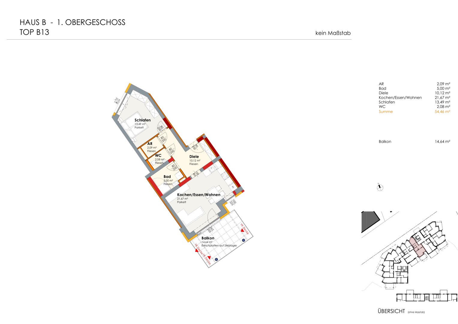 Wohnen für Generationen 4 - 73 neue Eigentumswohnungen in Leumühle/Pupping - Top B13