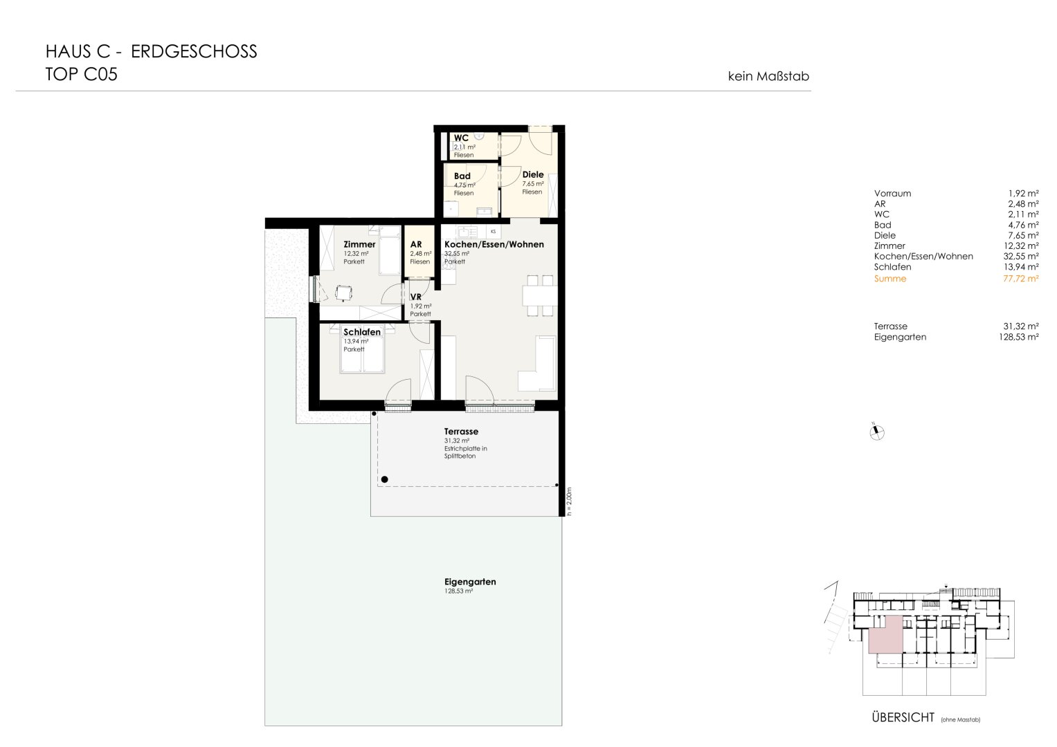 Wohnen für Generationen 4 - 73 neue Eigentumswohnungen in Leumühle/Pupping - Top C05