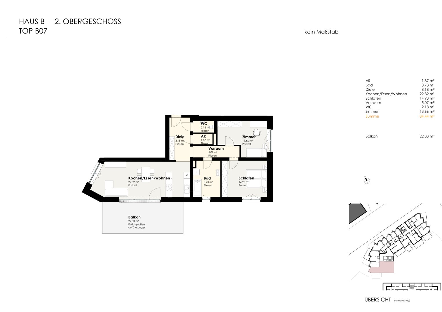 Wohnen für Generationen 4 - 73 neue Eigentumswohnungen in Leumühle/Pupping - Top B07