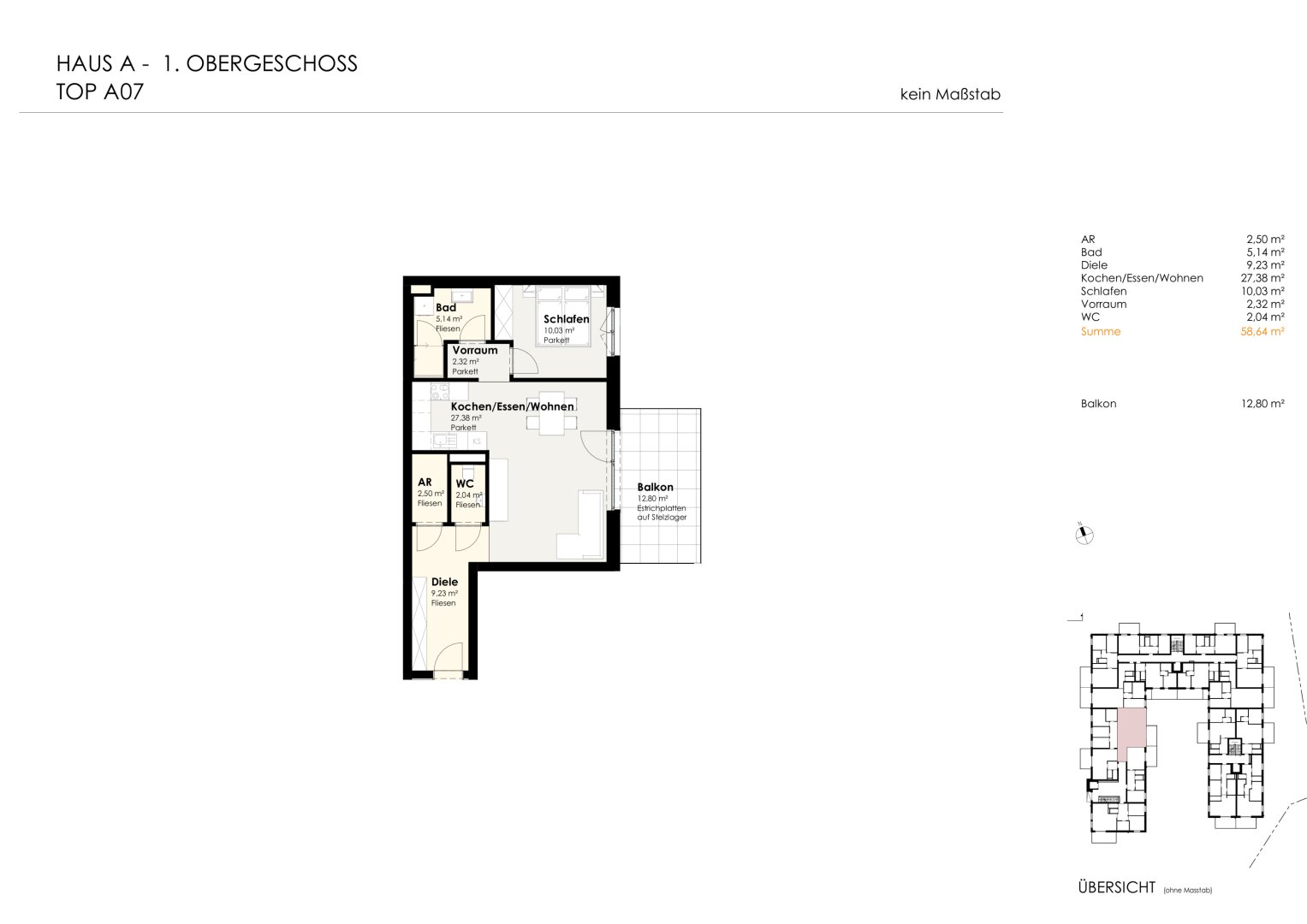 Wohnen für Generationen 4 - 73 neue Eigentumswohnungen in Leumühle/Pupping - Top A07