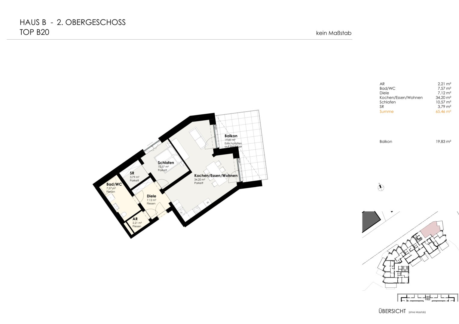 Wohnen für Generationen 4 - 73 neue Eigentumswohnungen in Leumühle/Pupping - Top B20