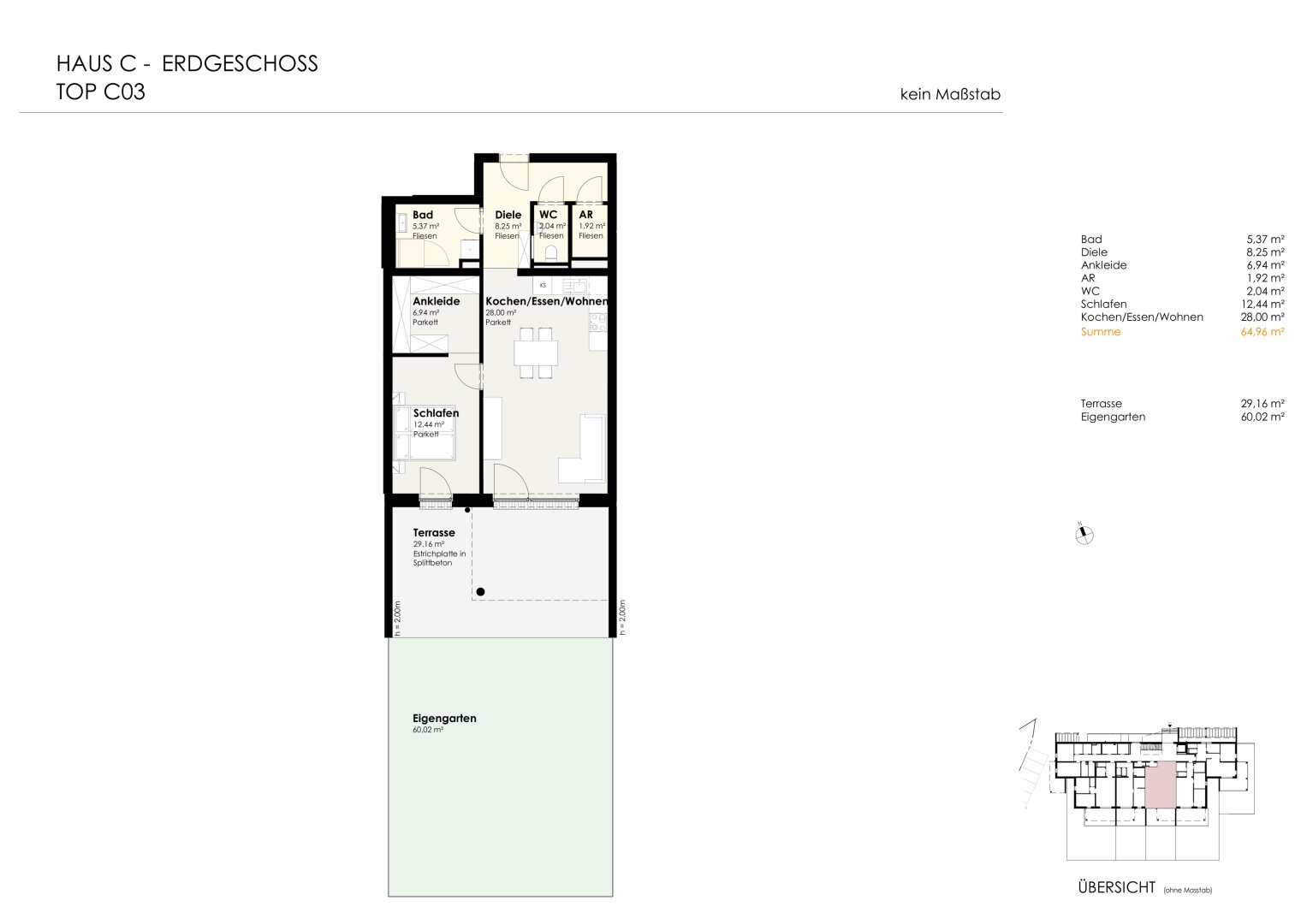 Wohnen für Generationen 4 - 73 neue Eigentumswohnungen in Leumühle/Pupping - Top C03