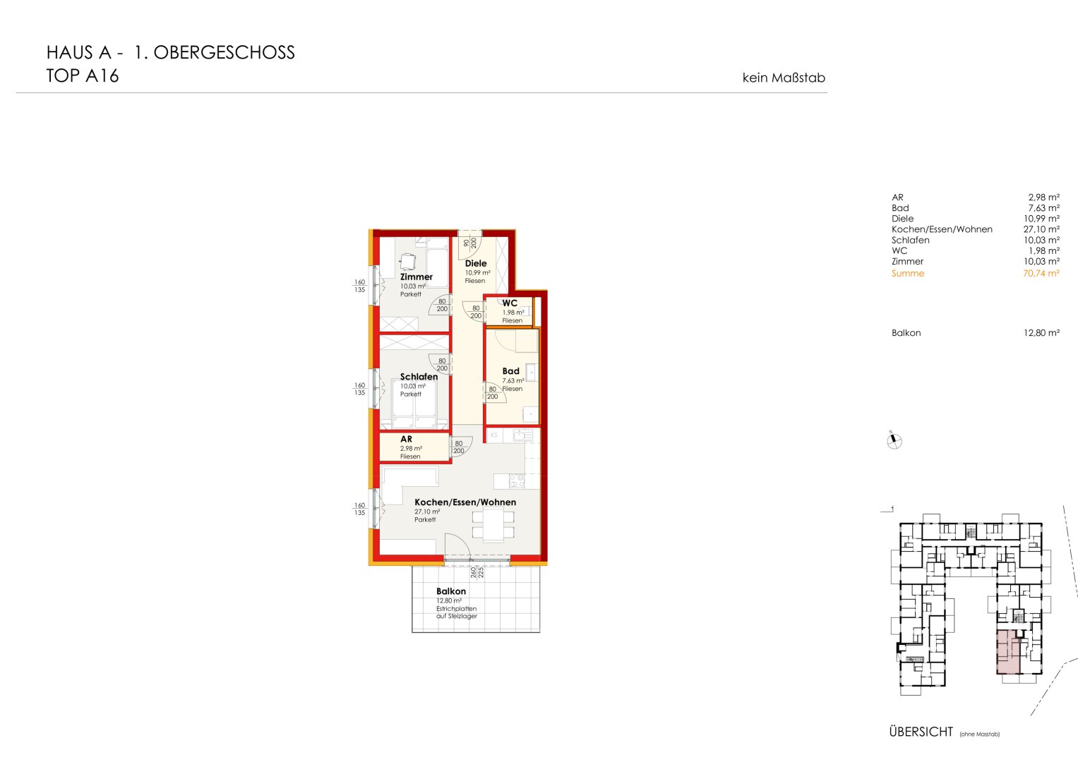 Wohnen für Generationen 4 - 73 neue Eigentumswohnungen in Leumühle/Pupping - Top A16