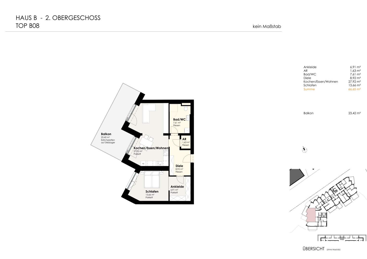Wohnen für Generationen 4 - 73 neue Eigentumswohnungen in Leumühle/Pupping - Top B08