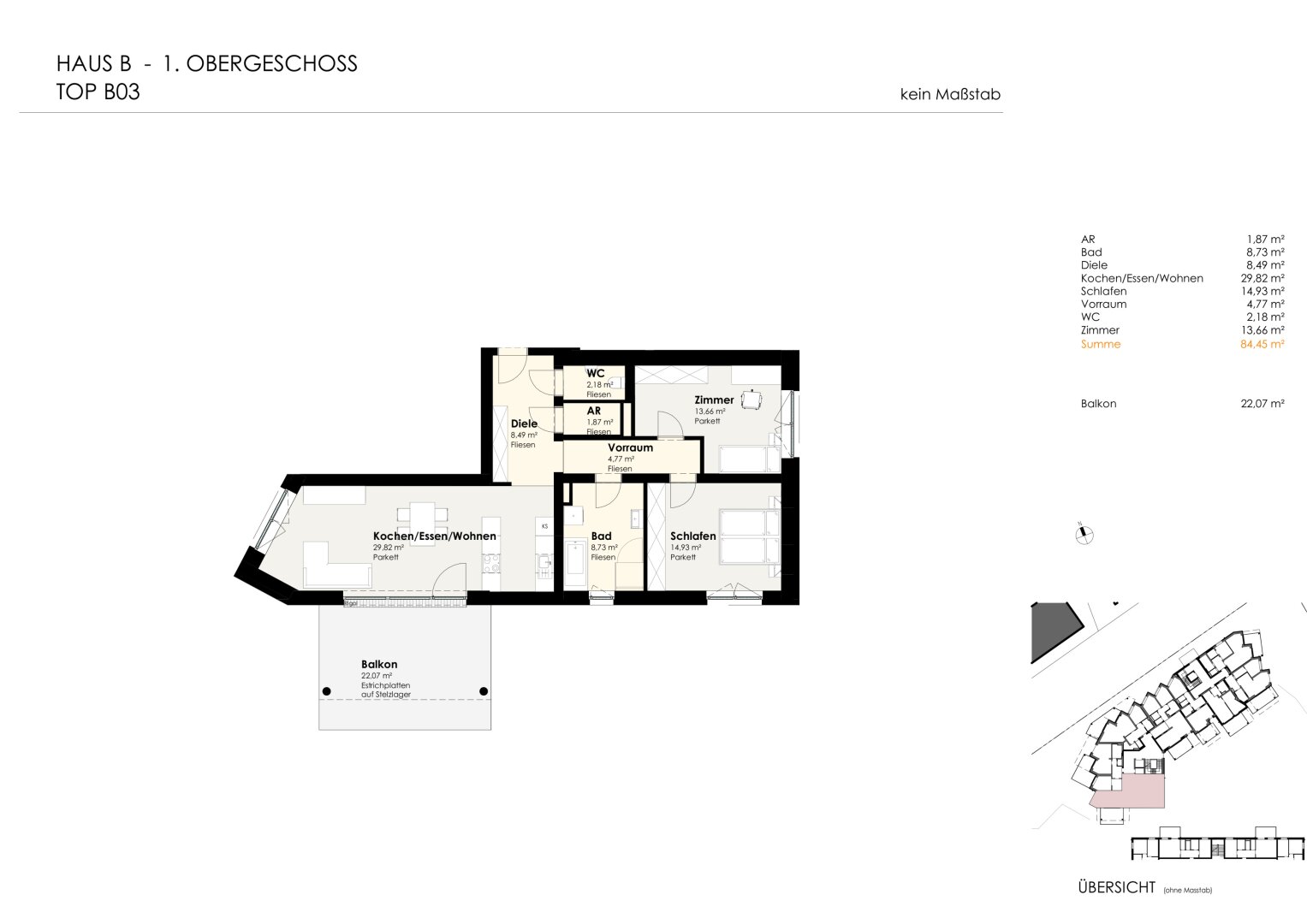 Wohnen für Generationen 4 - 73 neue Eigentumswohnungen in Leumühle/Pupping - Top B03