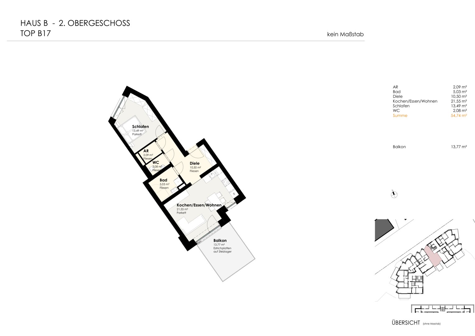 Wohnen für Generationen 4 - 73 neue Eigentumswohnungen in Leumühle/Pupping - Top B17