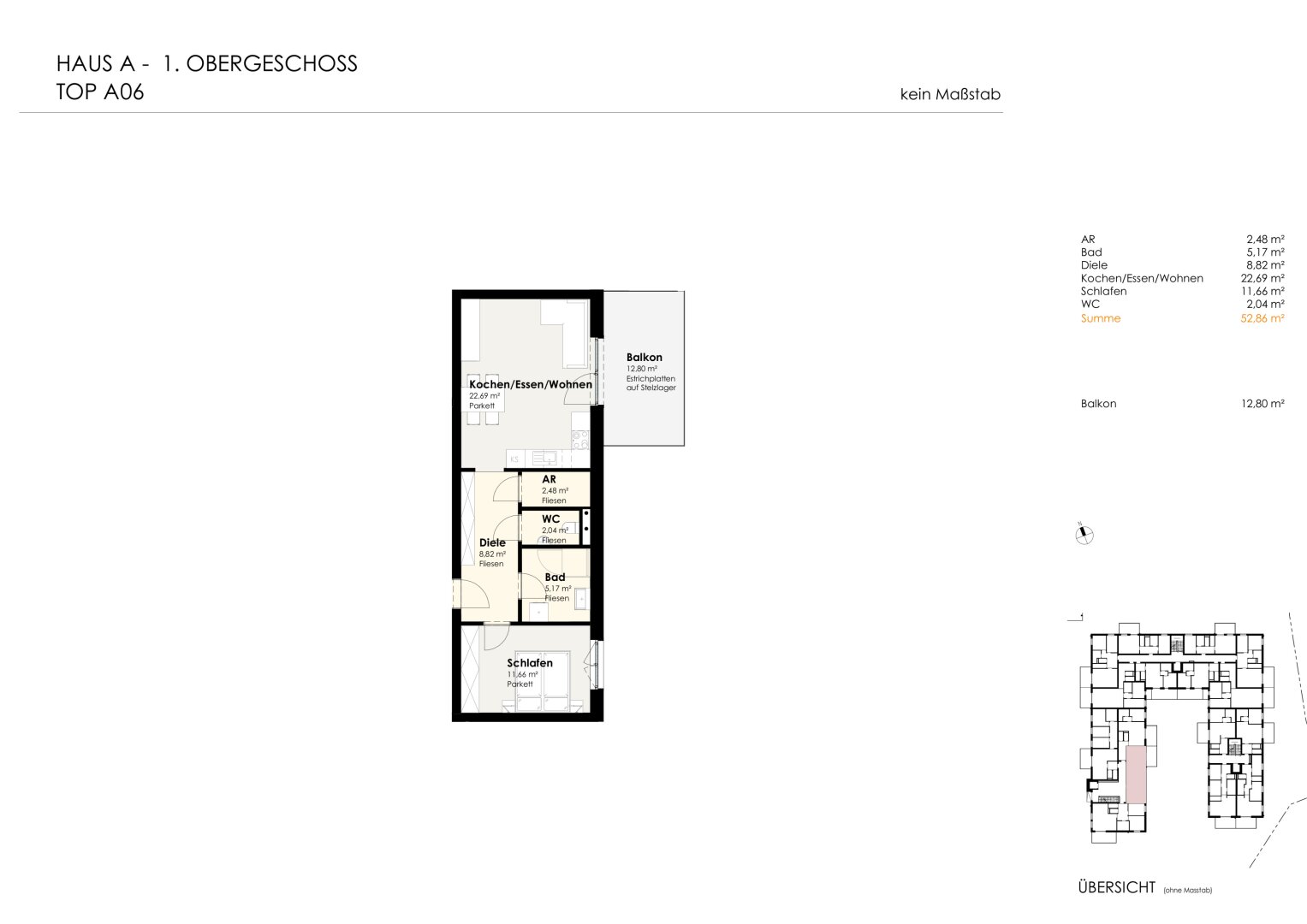 Wohnen für Generationen 4 - 73 neue Eigentumswohnungen in Leumühle/Pupping - Top A06