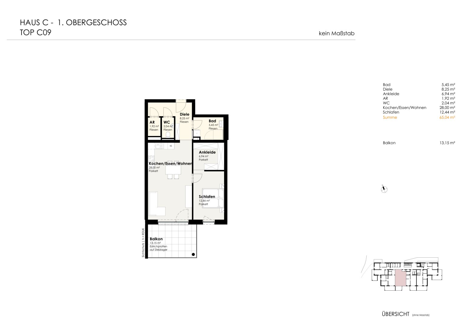 Wohnen für Generationen 4 - 73 neue Eigentumswohnungen in Leumühle/Pupping - Top C09