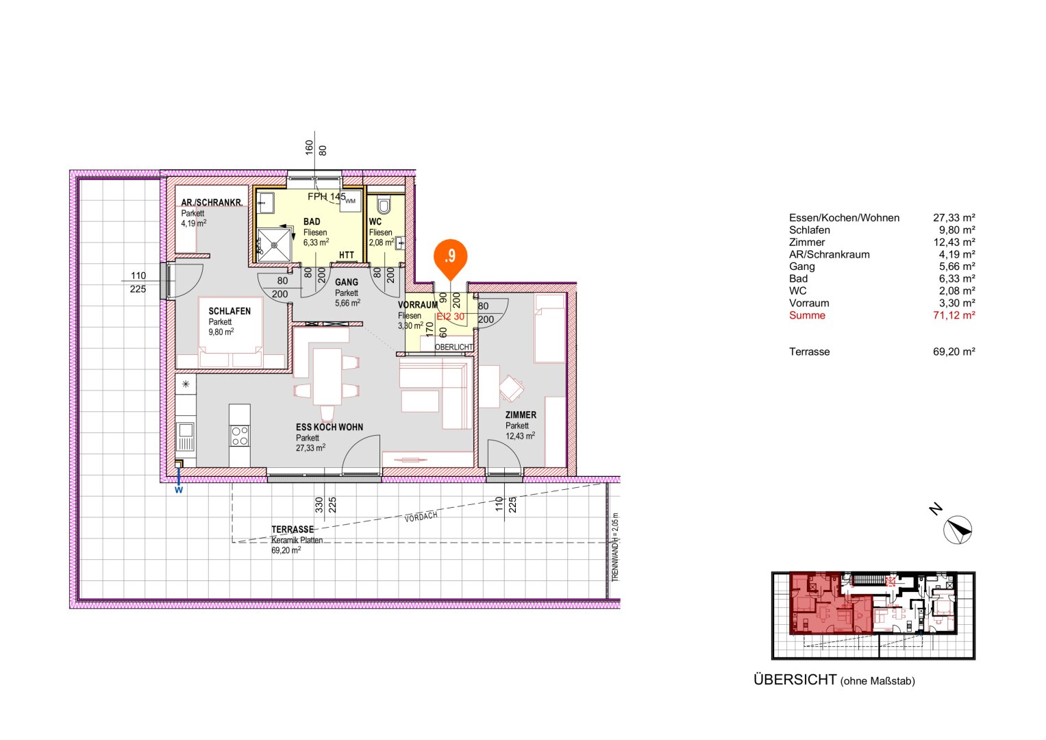 WOHNEN 4712 2.0 - 18 neue Eigentumsewohnungen in Michaelnbach - Top 9 Haus 3