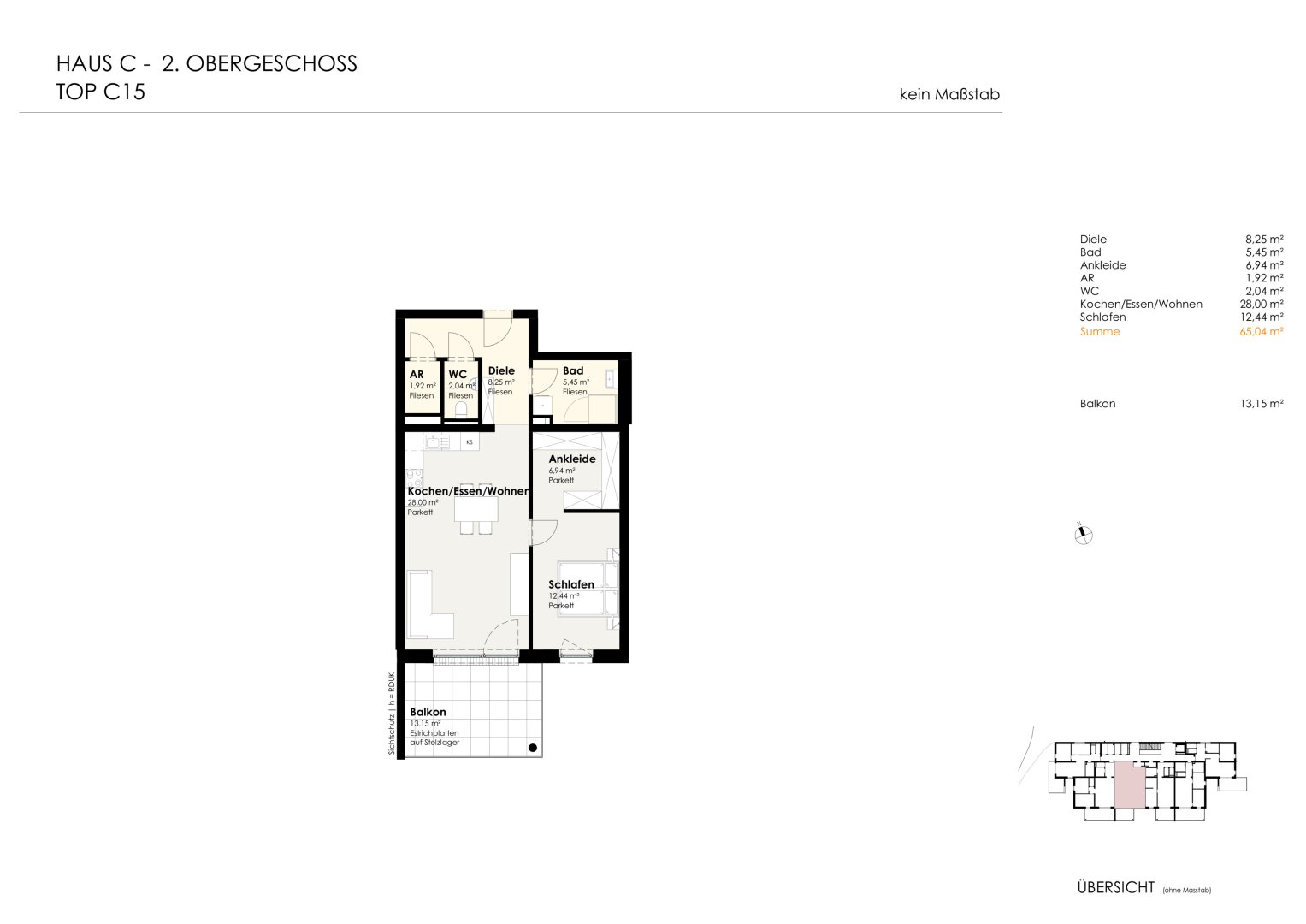 Wohnen für Generationen 4 - 73 neue Eigentumswohnungen in Leumühle/Pupping - Top C15