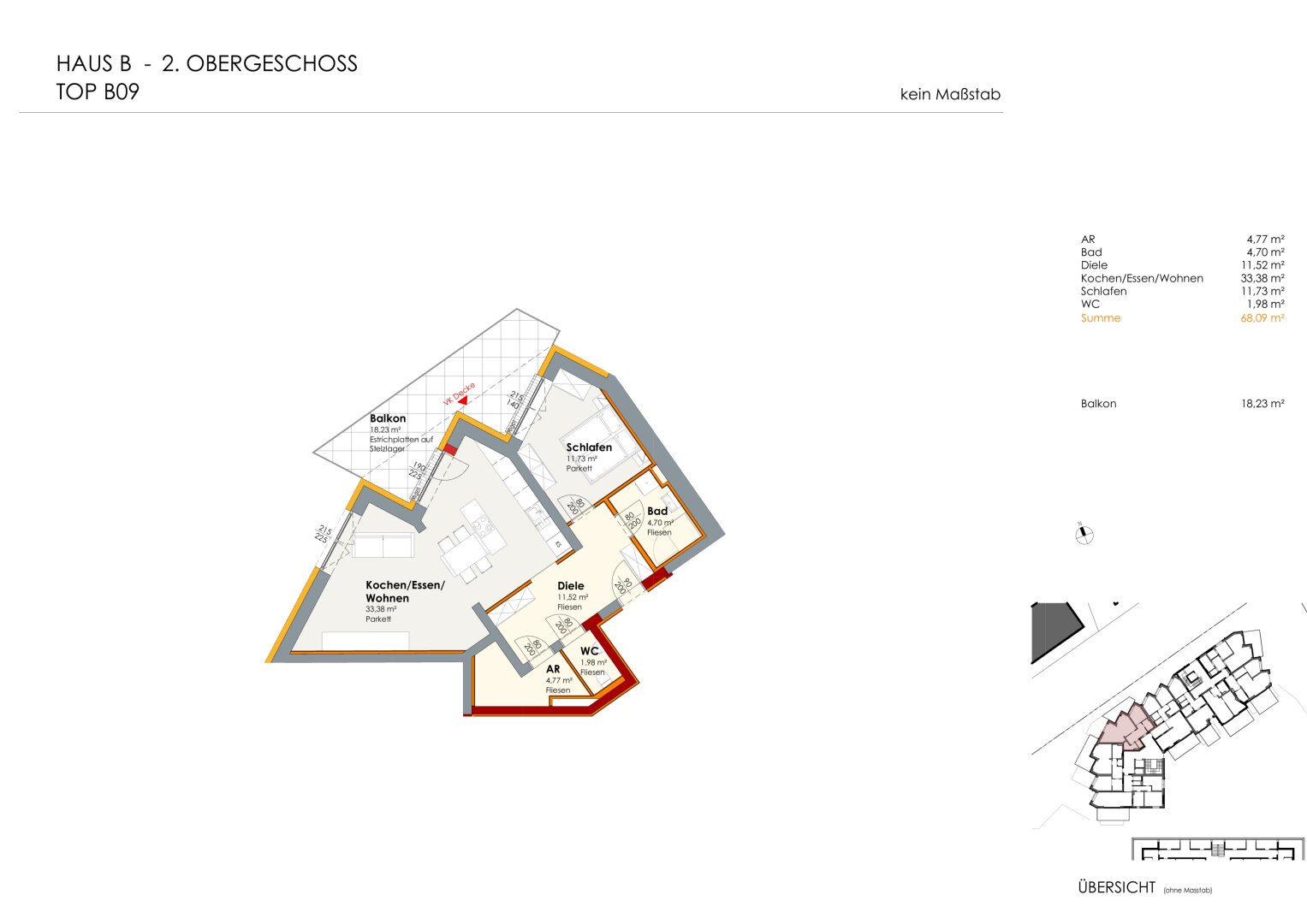 Wohnen für Generationen 4 - 73 neue Eigentumswohnungen in Leumühle/Pupping - Top B09