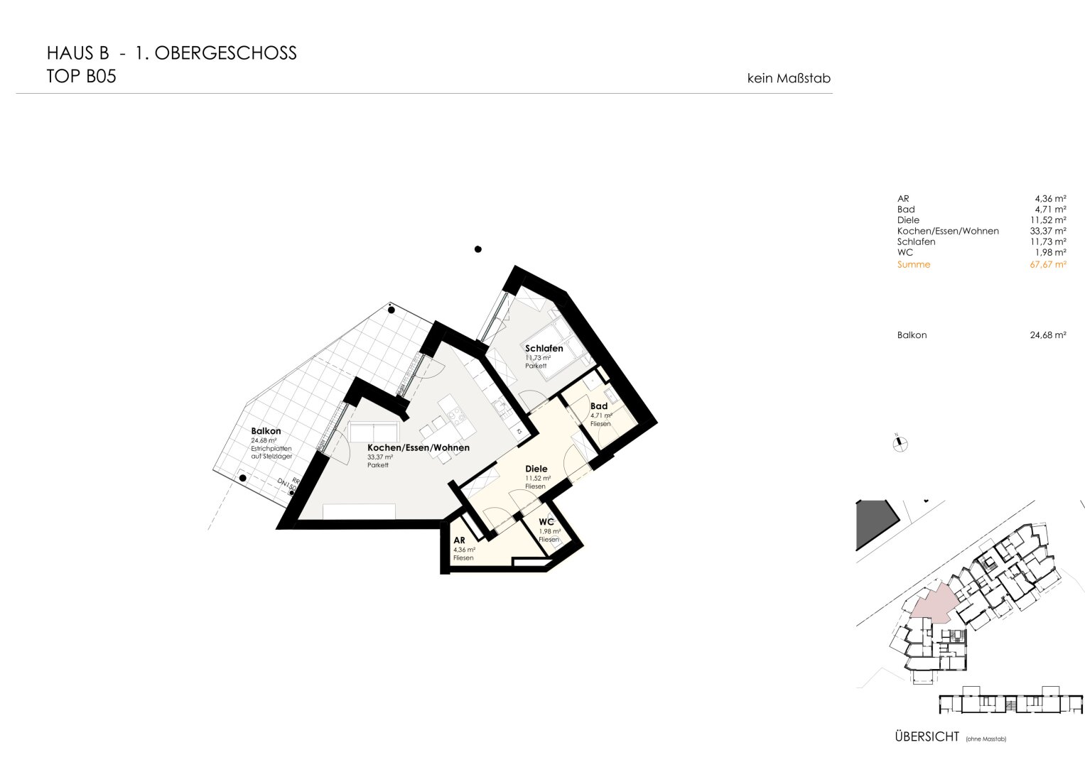 Wohnen für Generationen 4 - 73 neue Eigentumswohnungen in Leumühle/Pupping - Top B05