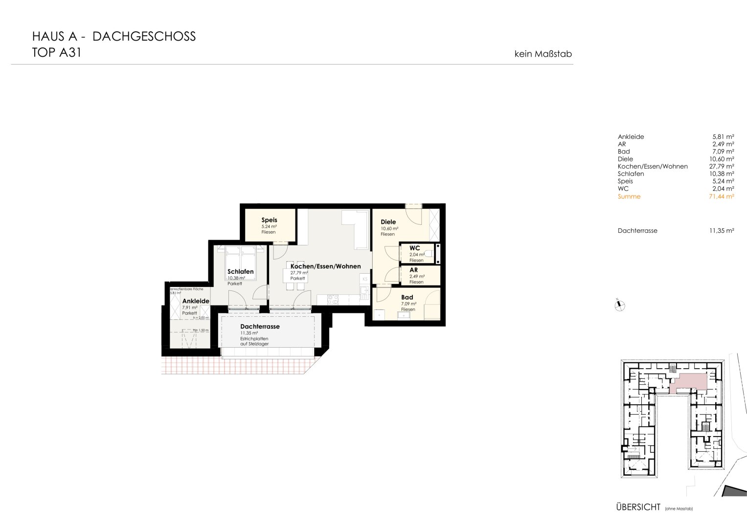 Wohnen für Generationen 4 - 73 neue Eigentumswohnungen in Leumühle/Pupping - Top A31
