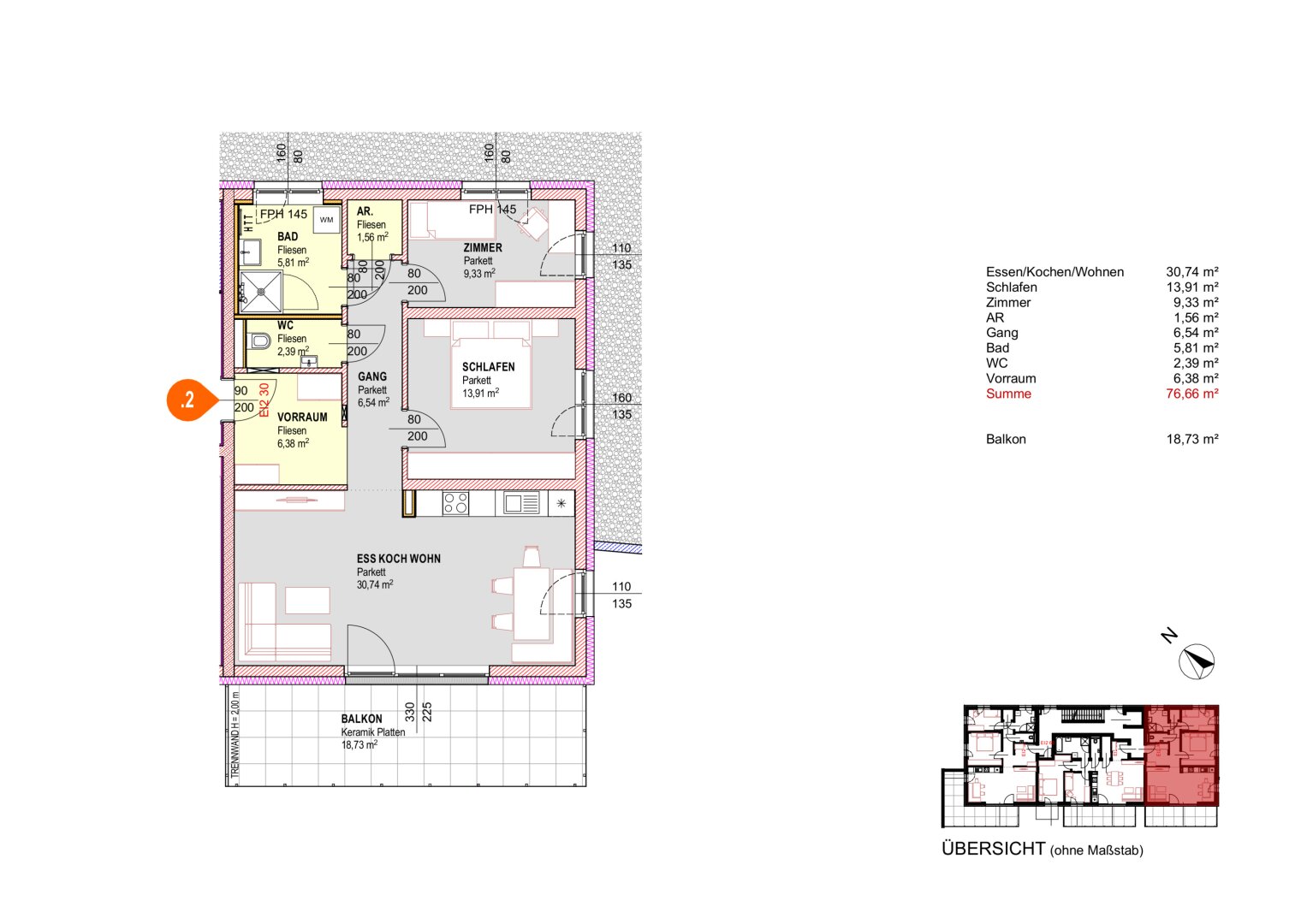 WOHNEN 4712 2.0 - 18 neue Eigentumsewohnungen in Michaelnbach - Top 2 Haus 3