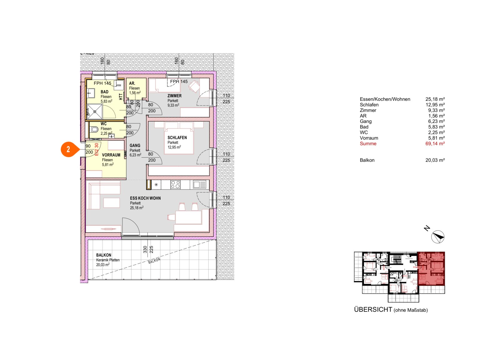 WOHNEN 4712 2.0 - 18 neue Eigentumsewohnungen in Michaelnbach - Top 2 Haus 2