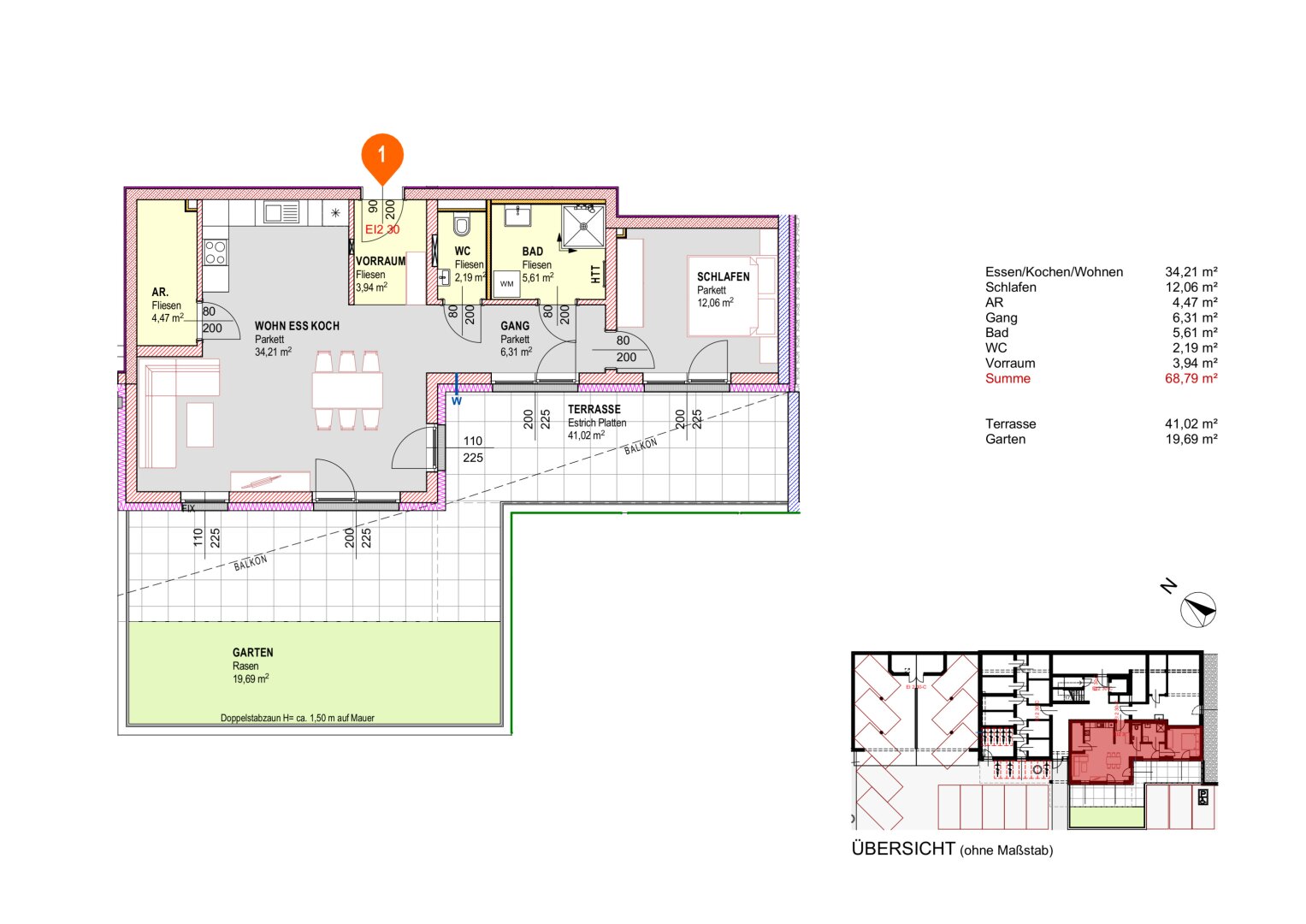 WOHNEN 4712 2.0 - 18 neue Eigentumsewohnungen in Michaelnbach - Top 1 Haus 2