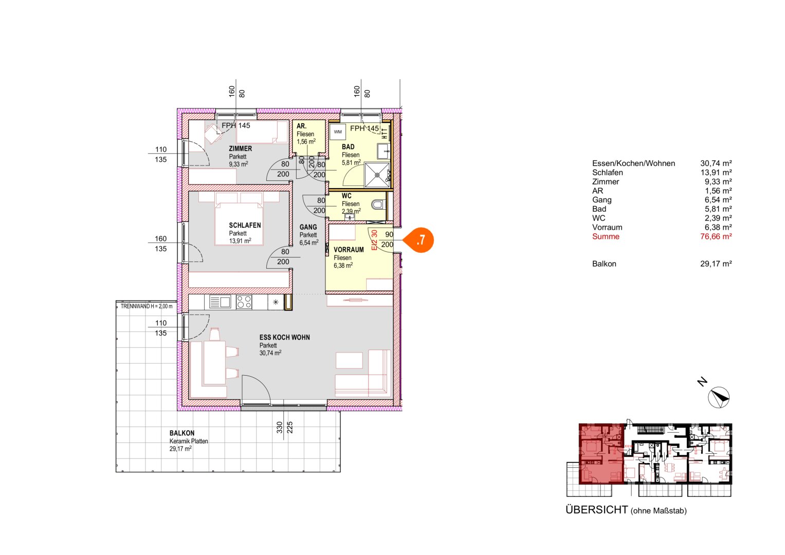 WOHNEN 4712 2.0 - 18 neue Eigentumsewohnungen in Michaelnbach - Top 7 Haus 3