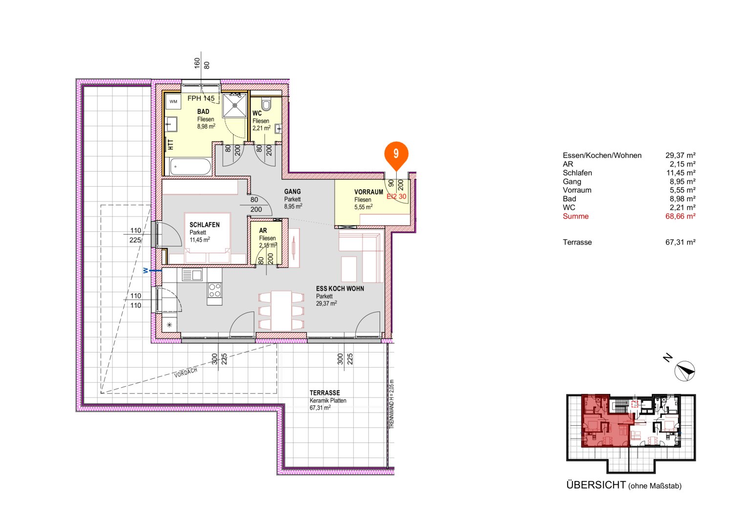 WOHNEN 4712 2.0 - 18 neue Eigentumsewohnungen in Michaelnbach - Top 9 Haus 2