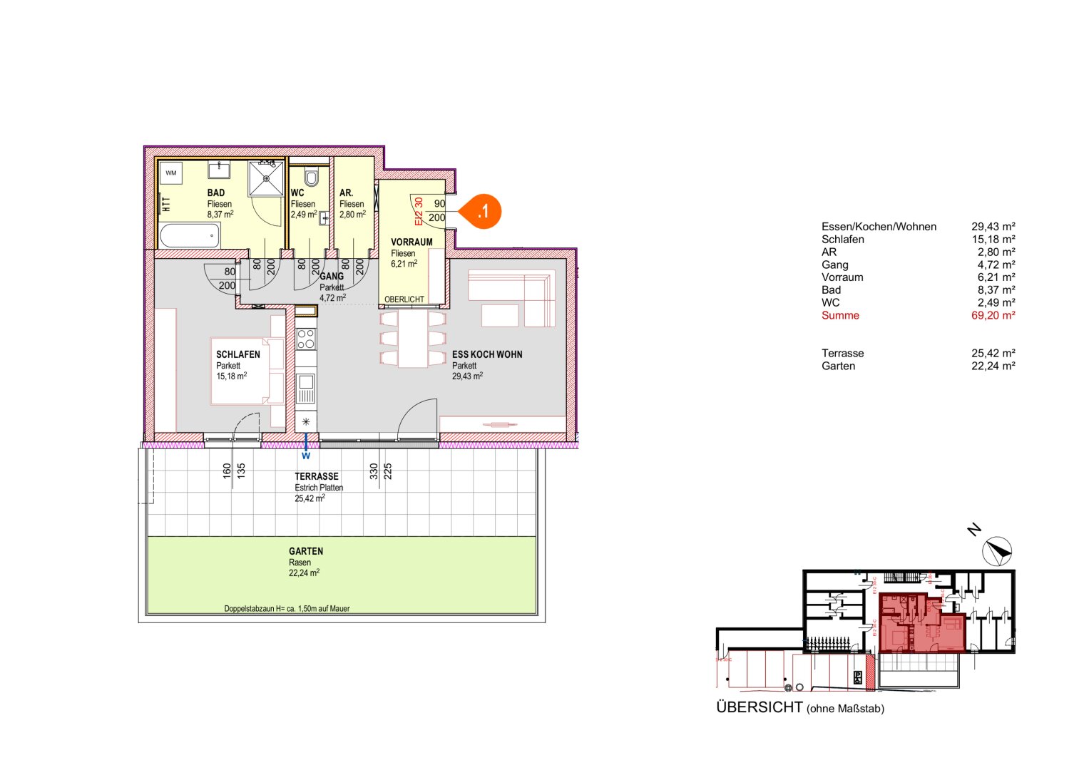 WOHNEN 4712 2.0 - 18 neue Eigentumsewohnungen in Michaelnbach - Top 1 Haus 3