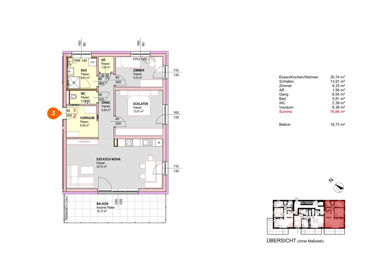 WOHNEN 4712 2.0 - 18 neue Eigentumsewohnungen in Michaelnbach - Top 5 Haus 3